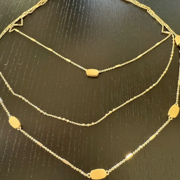 Kendra Scott Brushed Gold Layered Necklace - Picture 3 of 3